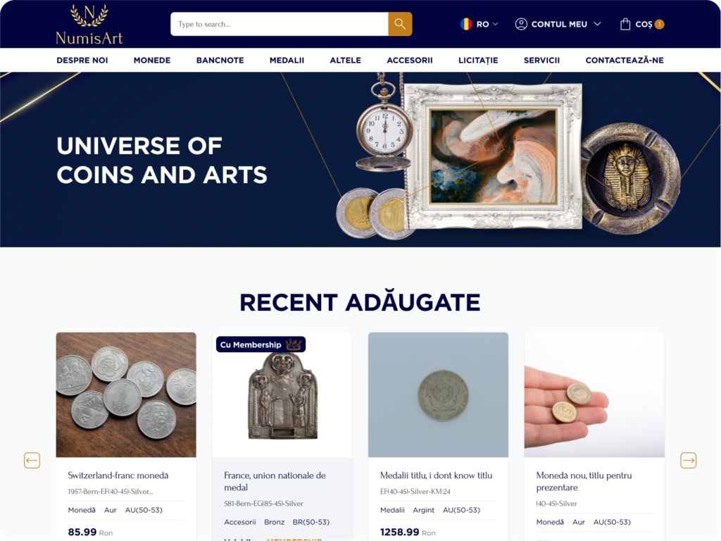 Greenwebsite design pentru o afacere eco-friendly, numisart